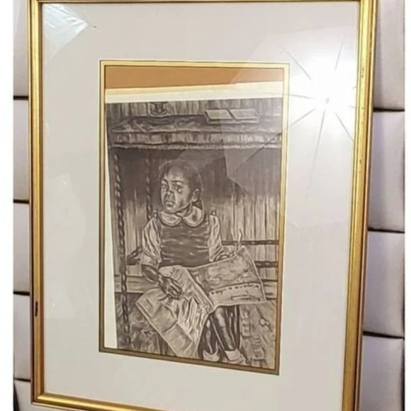 Eugene E. White Signed Framed Artwork